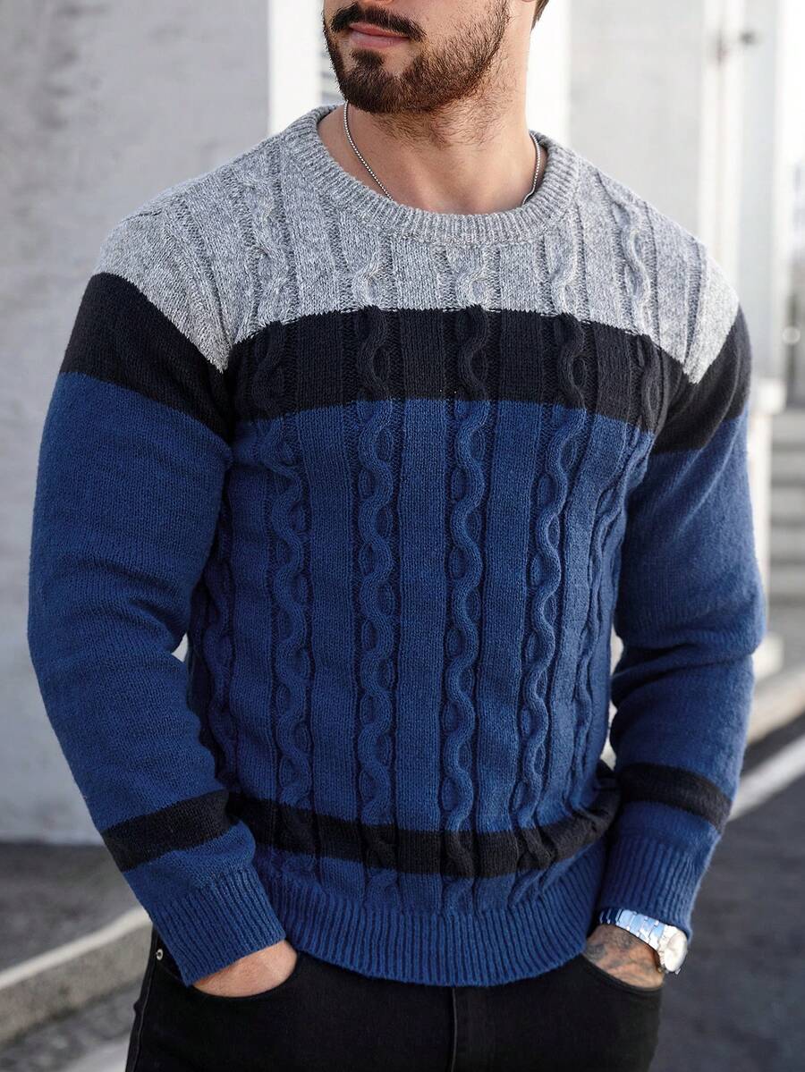 Manfinity Homme Men's Casual Knit Sweater 