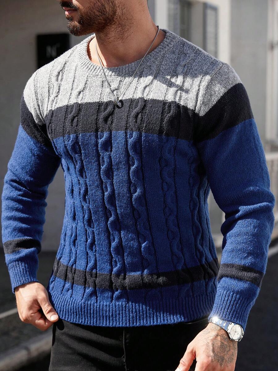 Manfinity Homme Men's Casual Knit Sweater 