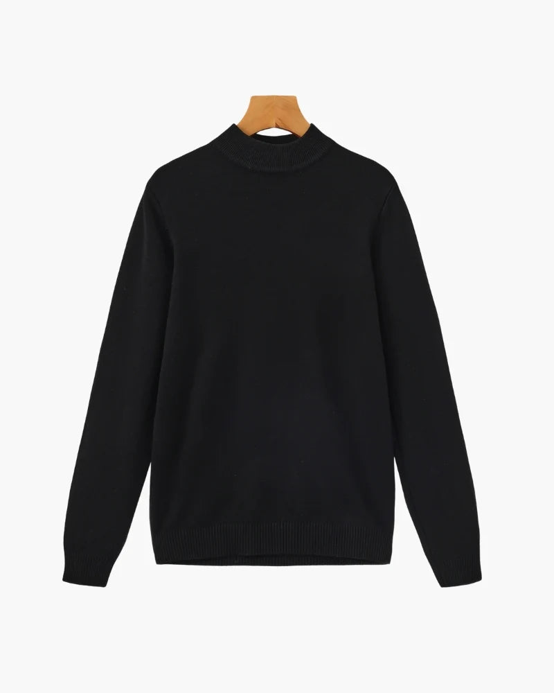 Essential Ribbed Mock Neck Sweater