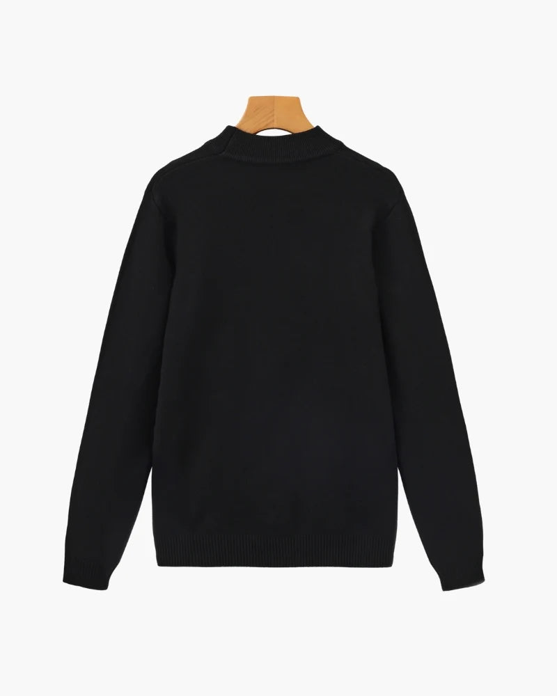 Essential Ribbed Mock Neck Sweater